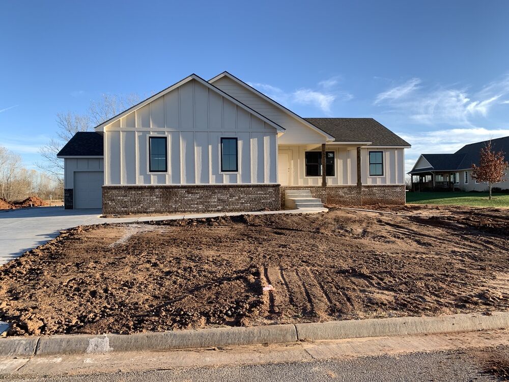 New Tallgrass build, front exterior nearing completion
