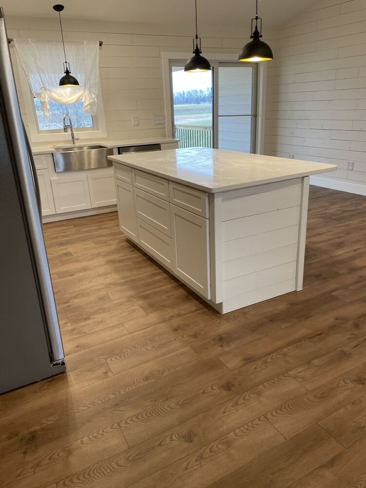 New Tallgrass build, kitchen island and farmhouse sink installed